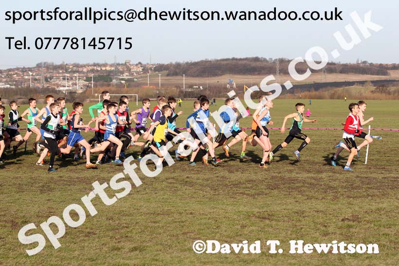 Boys under-13s Northern Cross Country  Championships, Pontefract. Photo: David T. Hewitson/Sports for All Pics